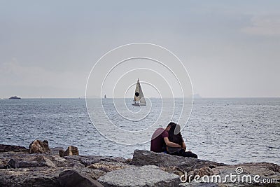 View of an unrecognizable young couple Editorial Stock Photo
