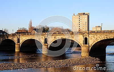 Skerton Bridge over River Lune, Lancaster, UK Stock Photo