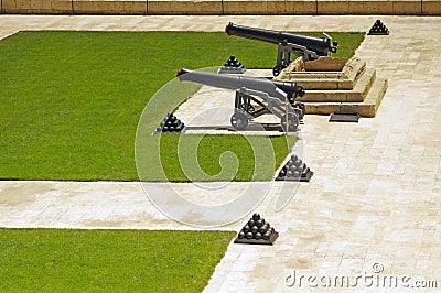 View from upper Barrakka Gardens Stock Photo