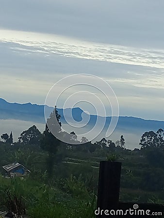 View upper cloud in mountain Stock Photo