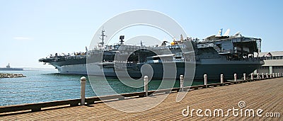 A View of the USS Midway Museum Editorial Stock Photo