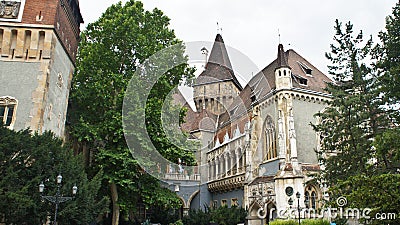 View of Vajdahunyad Castle, beautiful architecture, Budapest, Hungary Stock Photo
