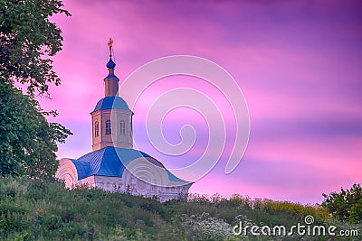 View of the Varvarinsky Church Of the Russian city Stock Photo