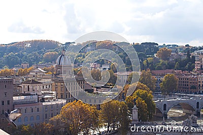 A view of the Vatican, autumn in Rome. Old city. city streets Stock Photo