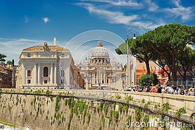 View of Vatican, Italy. Architecture and landmark of Rome. Editorial Stock Photo