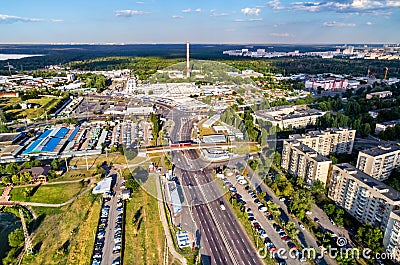 View of Vatutin avenue in Kiev, Ukraine Stock Photo