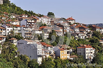 View from Veliko Tarnovo, medieval town in Bulgaria Editorial Stock Photo