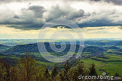 View from velky javornik to landscape 1 Stock Photo