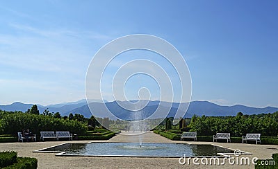 A view of Venaria Reale and its garden Editorial Stock Photo