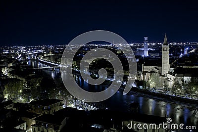 View of Verona from Castel San Pietro Stock Photo