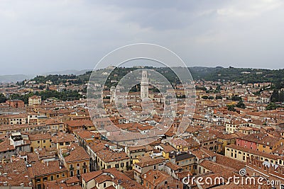 View of Verona, from the Tower of Lamberti Stock Photo