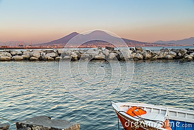 View of the Vesuve Volcan Stock Photo