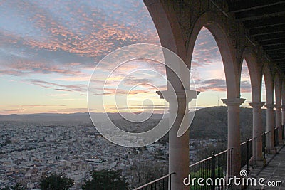 View from the viewpoint of cerro de la bufa in Zacatecas Mexico Stock Photo