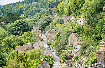View of the village of Chalford, Stroud, Gloucestershire, UK Stock Photo