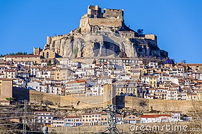 View of the village of Morella, Spain Editorial Stock Photo