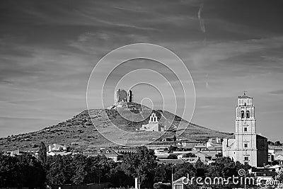 View of the village of Mota del MarquÃ©s in Spain Stock Photo