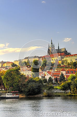 View of Vltava river Stock Photo