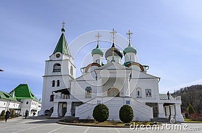 Voznesensky Cathedral in the medieval Voznesensky Pechersky Monastery in Nizhny Novgorod, Russia Stock Photo