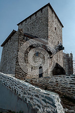 A view of the Vrsac Castle Stock Photo