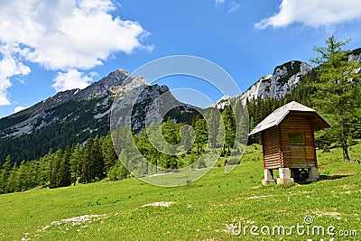 View of VrtaÄa mountain peak above Zelenica Stock Photo