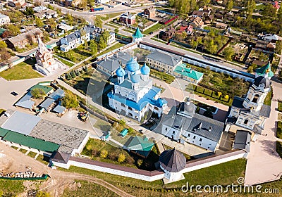 View of Vysotsky monastery at sunny day in Serpukhov, Russia Stock Photo