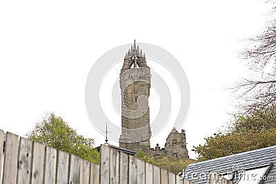 View of wallace monument taken from a distance Stock Photo