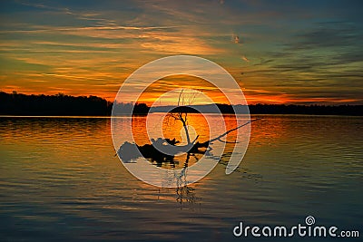 View of the Wannsee lake in Berlin. This place is called the big window. A place to relax in the metropolis of Berlin. Stock Photo