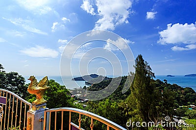 View from Wat Kho Sirey Temple Stock Photo