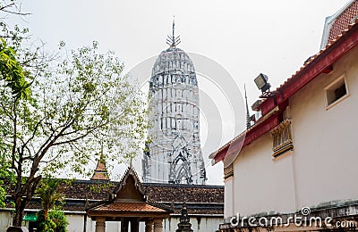 View of Wat Phutthaisawan which is the ancient Buddhist temple in the Ayutthaya Historical Park, Ayutthaya Stock Photo