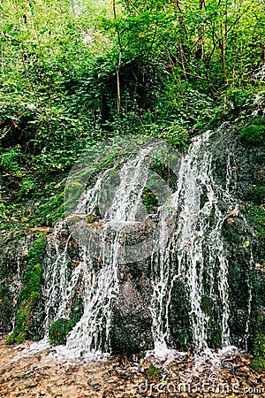 Waterfall spring Ladjevac in Serbia Stock Photo
