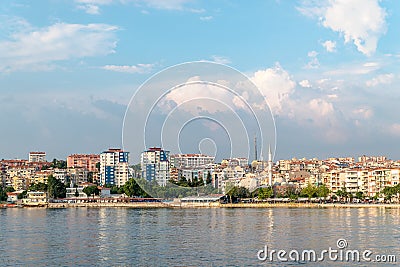 View of waterfront on Canakkale, Turkey. Stock Photo