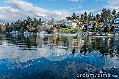 Dash Point Waterfront Homes 2 Stock Photo