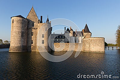 Castle Sully-sur-Loire, France Waterside Stock Photo