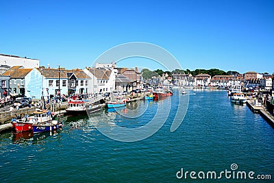 View of Weymouth harbour. Editorial Stock Photo