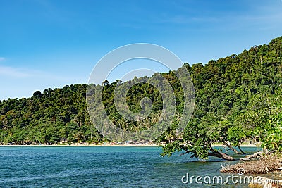 View of the White Sand Beach, Koh Chang , Thailand Stock Photo