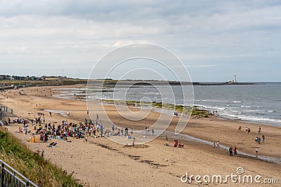 A view of Whitley Bay beach on the North East England coast, UK Editorial Stock Photo