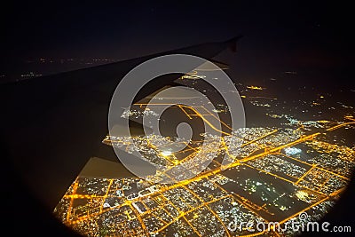 View from the window of an airplane Stock Photo