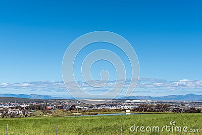View from Winery Road towards Macassar near Somerset West Stock Photo