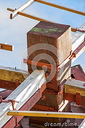 A wing cross from a historic windmill Stock Photo