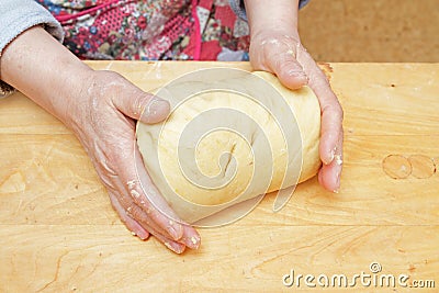 View of working dough Stock Photo