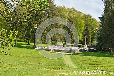 View of Y-Ravine cemetery for the Royal Newfoundland Regiment Stock Photo