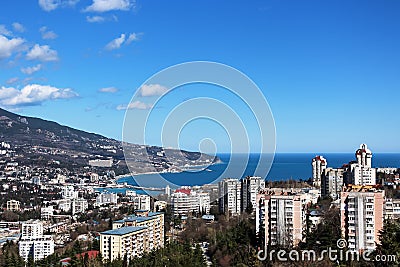 View of Yalta city Stock Photo