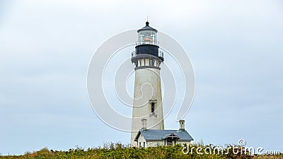 View at Yaquina Head lighthouse, Oregon Coast Stock Photo