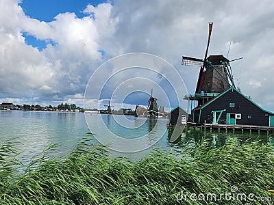 A view of Zaanse Schans, Holland in Summer 2023. Stock Photo
