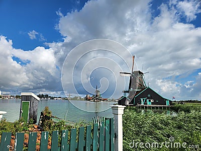 A view of Zaanse Schans, Holland in Summer 2023. Editorial Stock Photo
