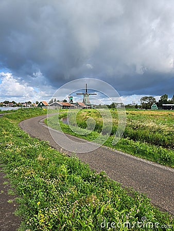 A view of Zaanse Schans, Holland in Summer 2023. Editorial Stock Photo
