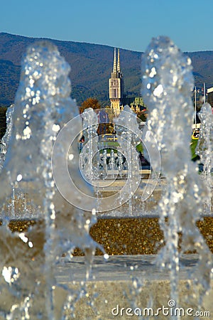 Zagreb Cathedral, Croatia Stock Photo