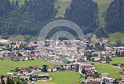 View at Zell am Ziller in Tyrol, Austria Stock Photo