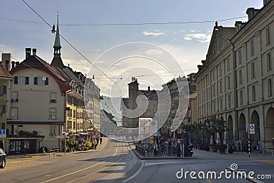 View of Zytglogge center from UNESCO Bern city. Switzerland Editorial Stock Photo