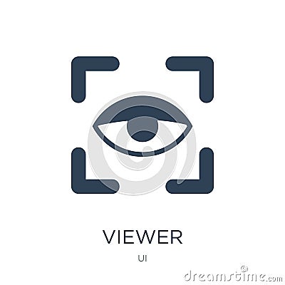 viewer icon in trendy design style. viewer icon isolated on white background. viewer vector icon simple and modern flat symbol for Vector Illustration